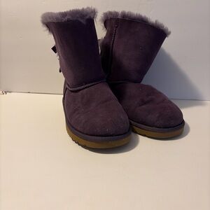 Purple Bailey Bow Ugg boots Size 6